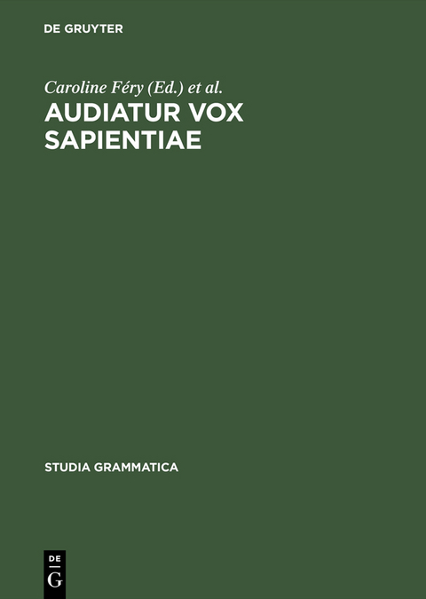Audiatur Vox Sapientiae - 