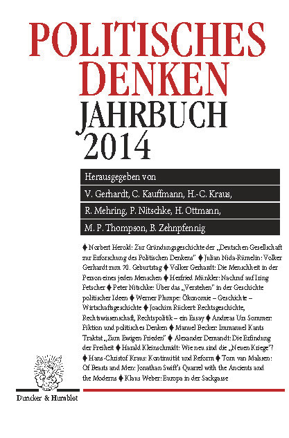 Politisches Denken. Jahrbuch 2014. - 