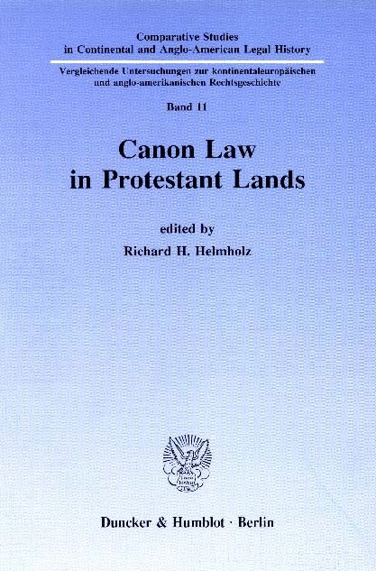 Canon Law in Protestant Lands. - 