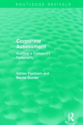 Corporate Assessment (Routledge Revivals) - London Adrian (University College  UK) Furnham, UK) Gunter Barrie (University of Leicester