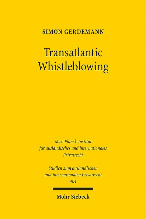 Transatlantic Whistleblowing - Simon Gerdemann