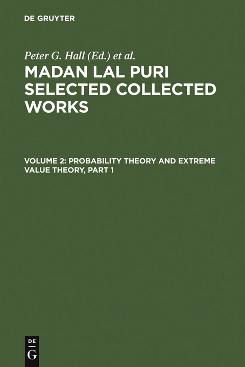 Probability Theory and Extreme Value Theory - Madan Lal Puri
