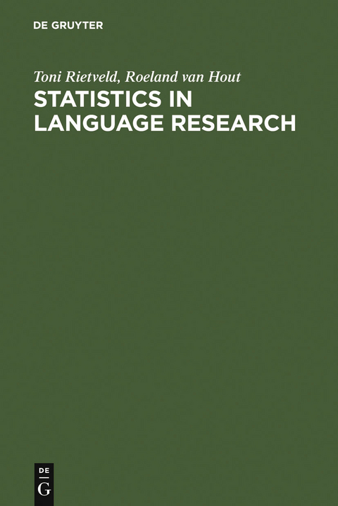 Statistics in Language Research - Toni Rietveld, Roeland Van Hout