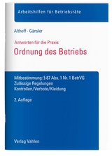 Ordnung des Betriebs - Althoff, Lars; Gänsler, Karsten