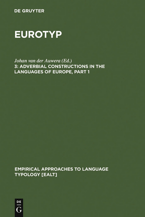 Adverbial Constructions in the Languages of Europe - 