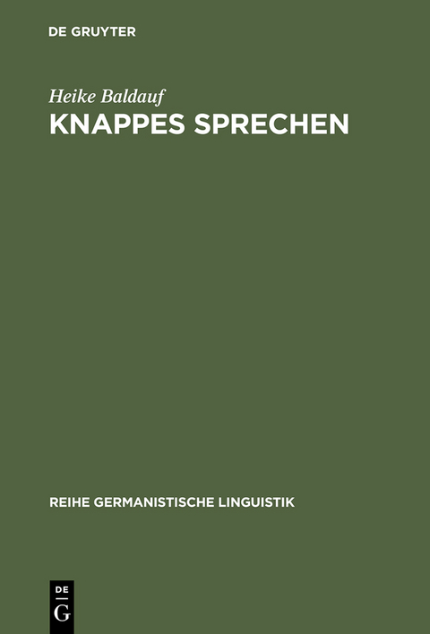 Knappes Sprechen - Heike Baldauf
