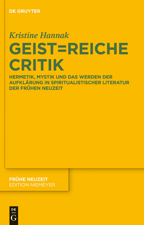 Geist=reiche Critik -  Kristine Hannak