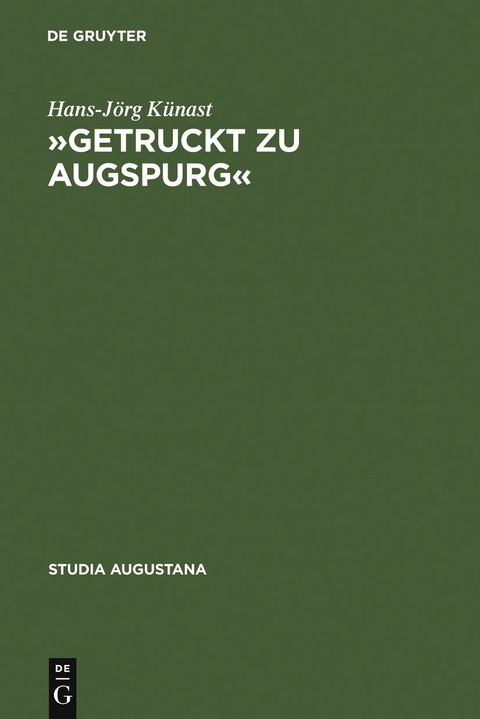 »Getruckt zu Augspurg« - Hans-Jörg Künast