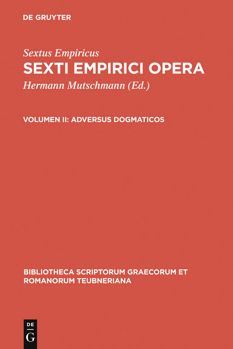 Adversus dogmaticos -  Sextus Empiricus