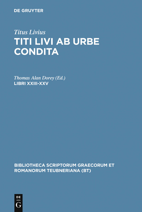 Libri XXIII-XXV -  Titus Livius