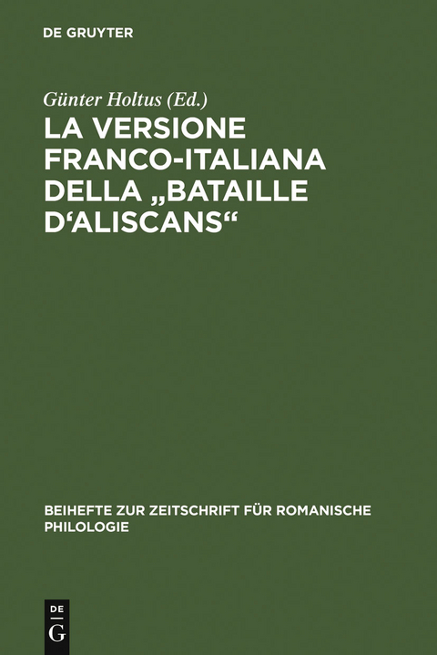 La versione franco-italiana della "Bataille d'Aliscans" - 