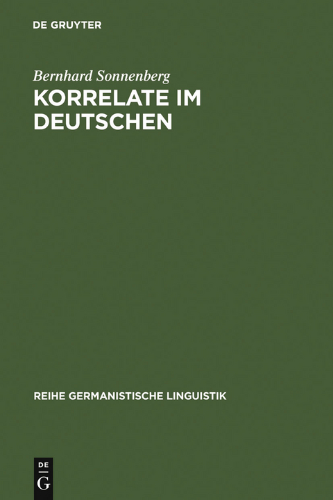 Korrelate im Deutschen - Bernhard Sonnenberg
