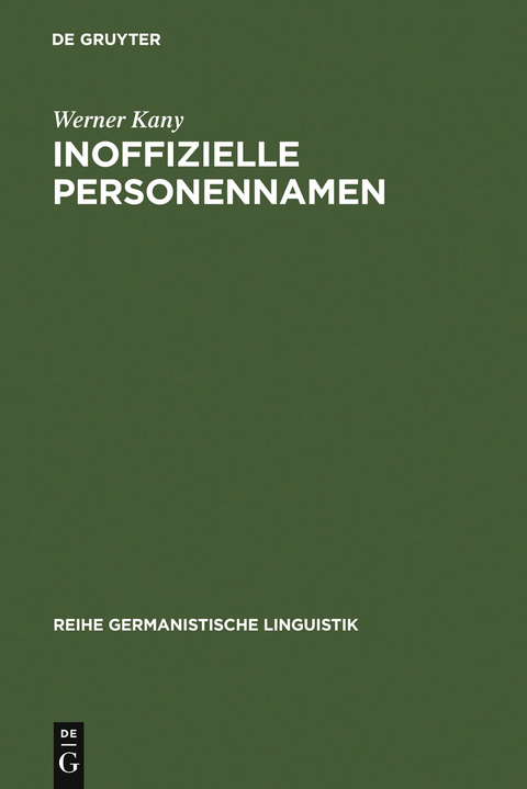 Inoffizielle Personennamen - Werner Kany