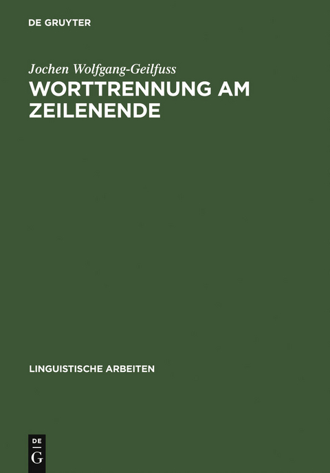 Worttrennung am Zeilenende - Jochen Wolfgang-Geilfuss