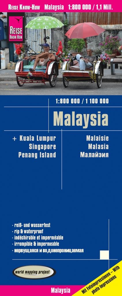 Reise Know-How Landkarte Malaysia (West 1:800.000 / Ost 1:1.100.000) - Reise Know-How Verlag Peter Rump