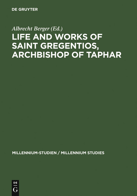 Life and Works of Saint Gregentios, Archbishop of Taphar - 