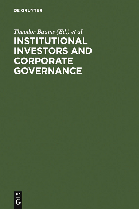 Institutional Investors and Corporate Governance - 