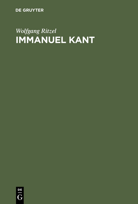 Immanuel Kant - Wolfgang Ritzel