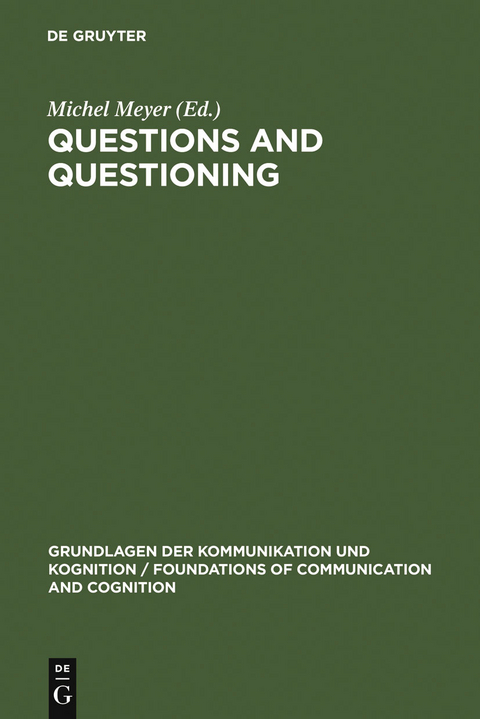 Questions and Questioning - 