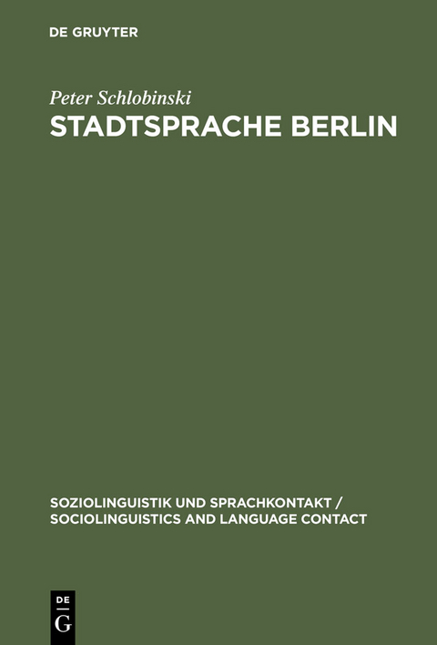 Stadtsprache Berlin - Peter Schlobinski