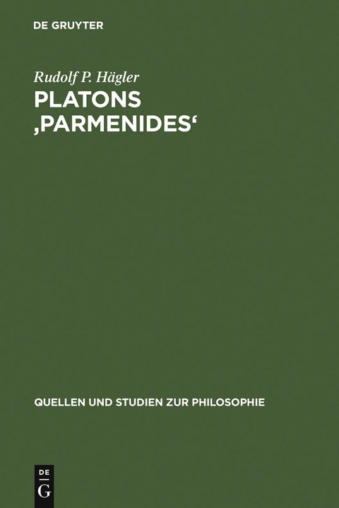 Platons 'Parmenides' - Rudolf P. Hägler