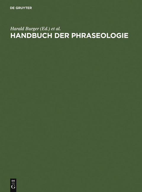 Handbuch der Phraseologie - 