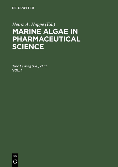 Marine Algae in Pharmaceutical Science. Vol. 1 - 