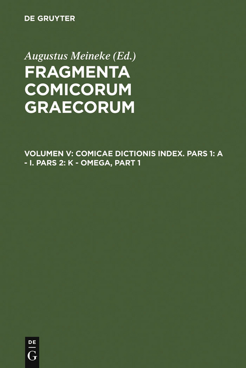 Comicae dictionis index - 