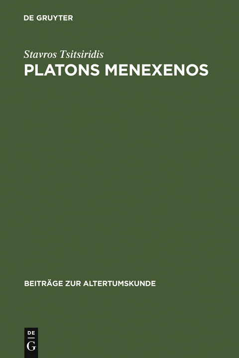 Platons Menexenos - Stavros Tsitsiridis