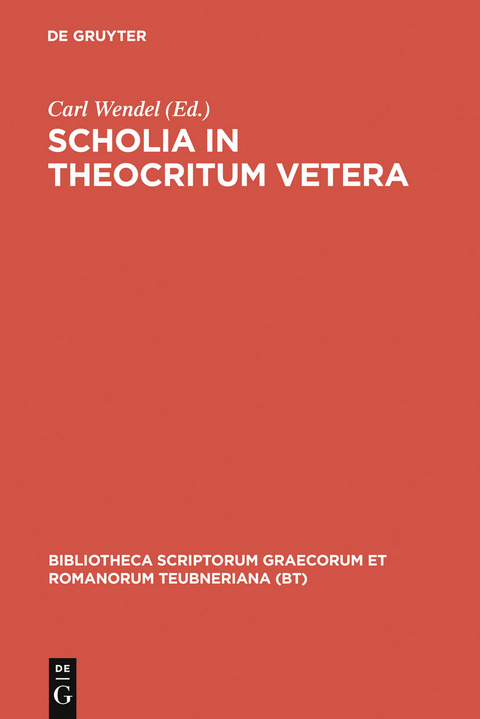 Scholia in Theocritum vetera - 