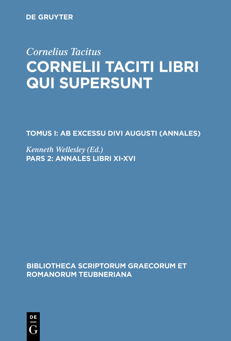 Annales libri XI-XVI -  Cornelius Tacitus