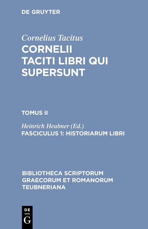 Historiarum libri -  Cornelius Tacitus