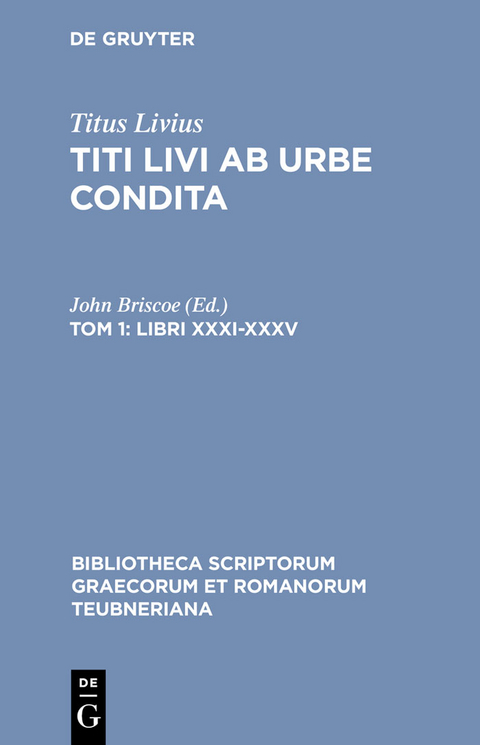 Libri XXXI-XXXV -  Titus Livius