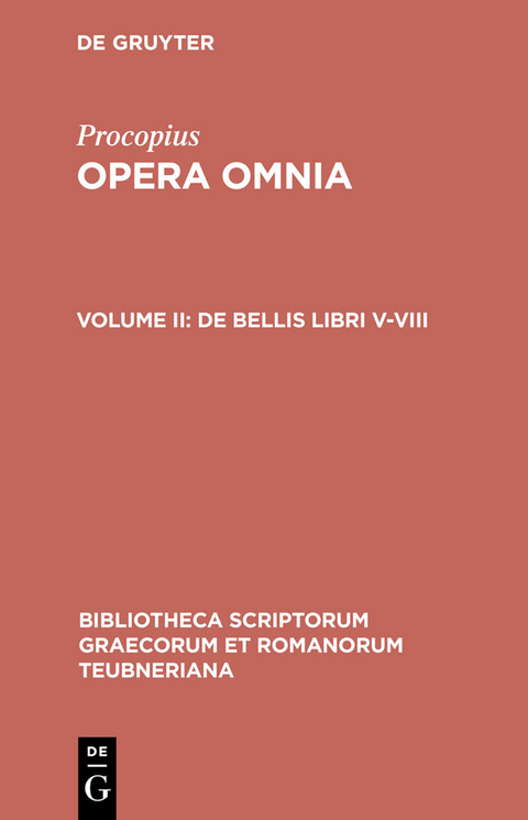 De bellis libri V-VIII -  Procopius