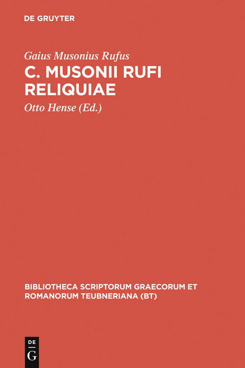 C. Musonii Rufi reliquiae - Gaius Musonius Rufus