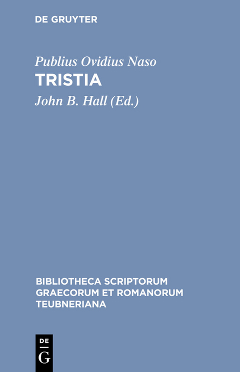 Tristia - Publius Ovidius Naso
