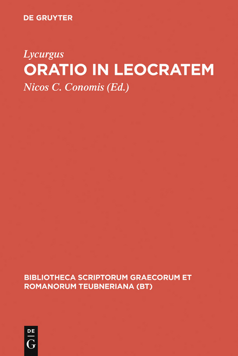 Oratio in Leocratem -  Lycurgus