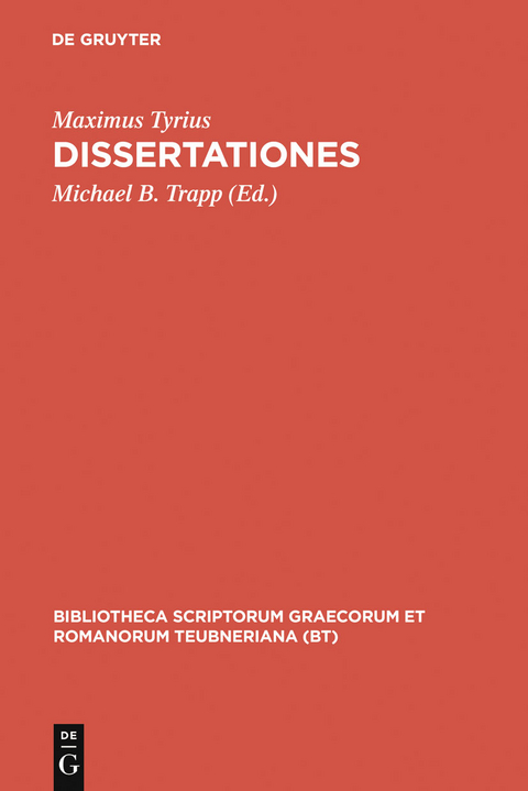 Dissertationes -  Maximus Tyrius