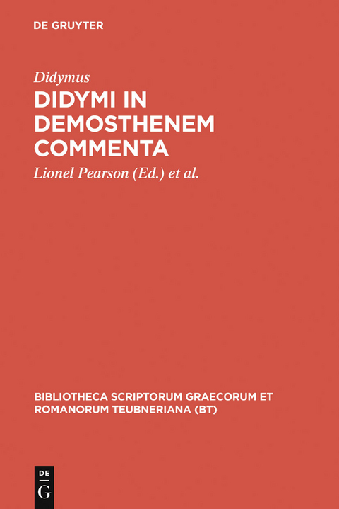 Didymi in Demosthenem commenta -  Didymus