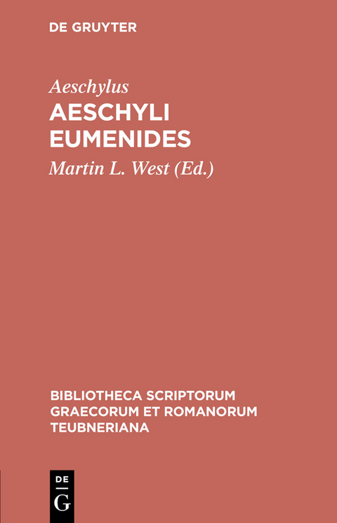 Aeschyli Eumenides -  Aeschylus