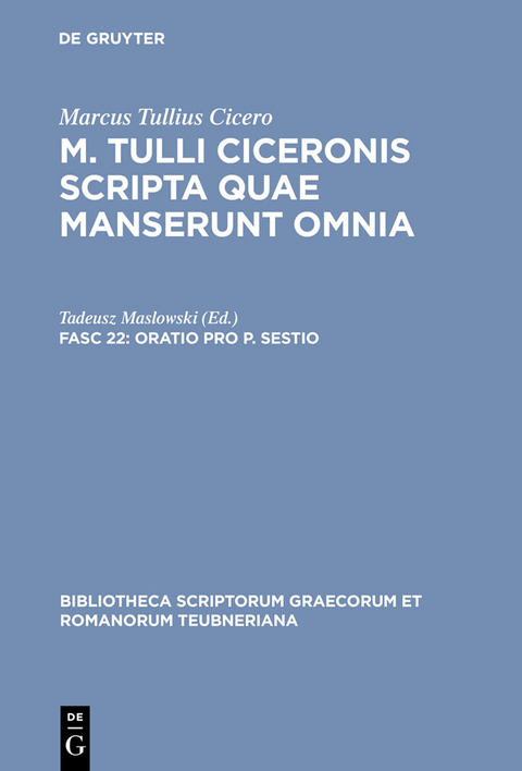 Oratio pro P. Sestio -  Marcus Tullius Cicero