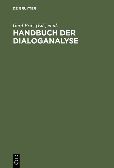 Handbuch der Dialoganalyse - 