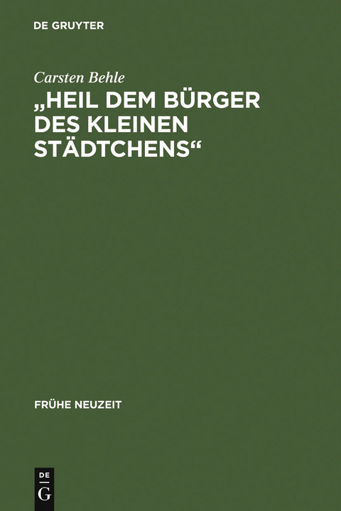 "Heil dem Bürger des kleinen Städtchens" - Carsten Behle