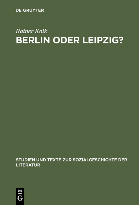 Berlin oder Leipzig? - Rainer Kolk