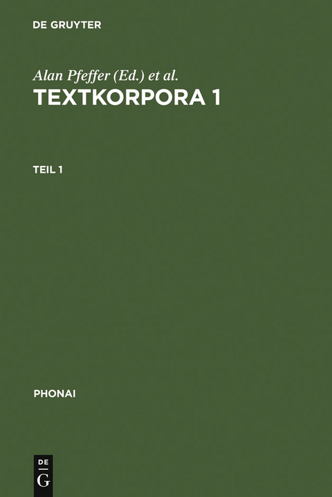 Textkorpora 1 - 