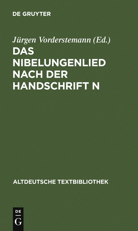 Das Nibelungenlied nach der Handschrift n - 