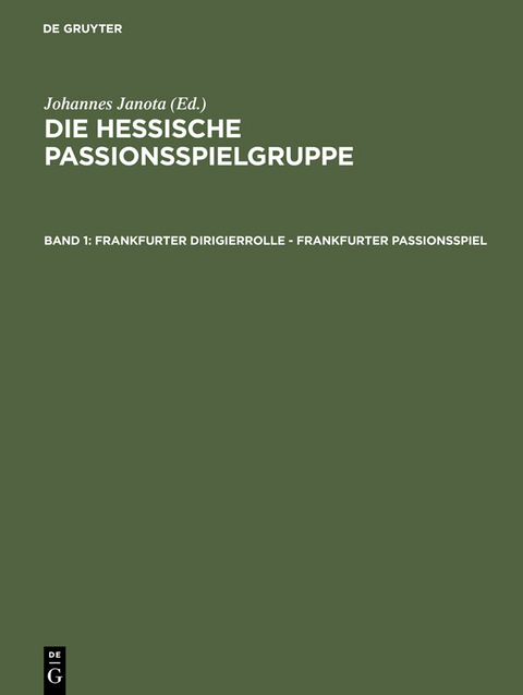 Frankfurter Dirigierrolle - Frankfurter Passionsspiel - 