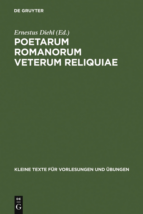 Poetarum Romanorum Veterum Reliquiae - 