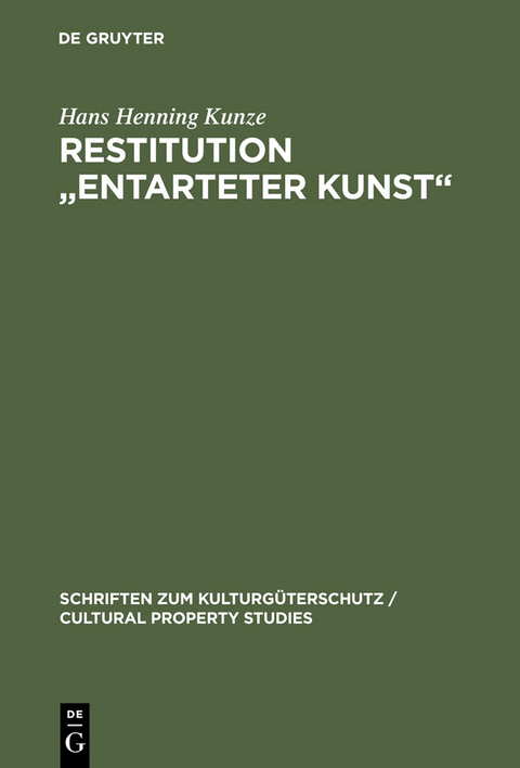 Restitution "Entarteter Kunst" - Hans Henning Kunze