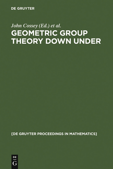 Geometric Group Theory Down Under - 